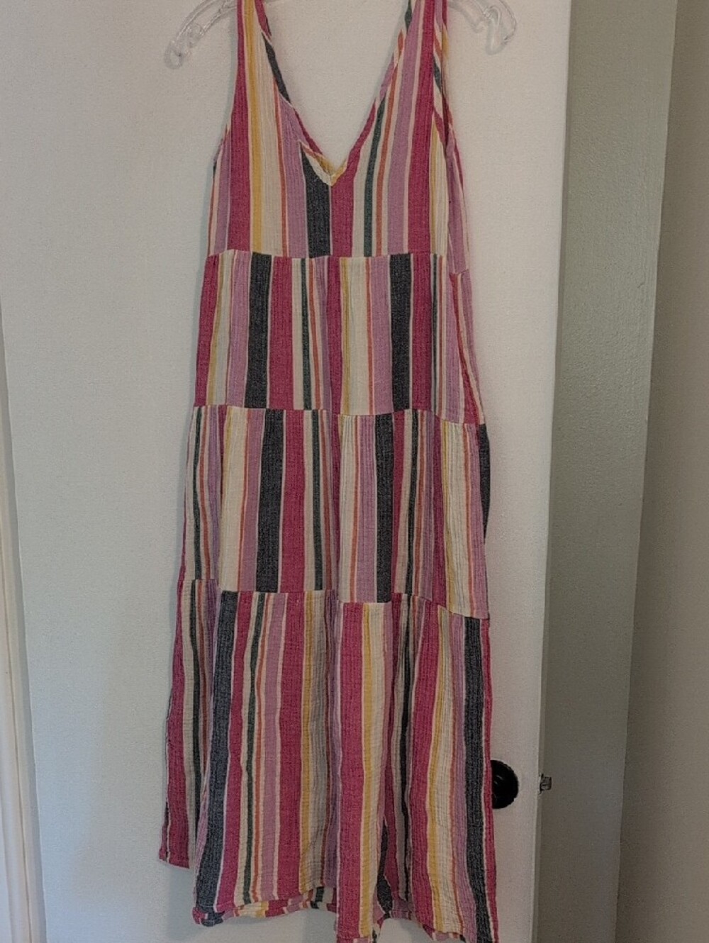 Marine Layer Pink, Yellow & Gray Striped Tank - Picture 7 of 7
